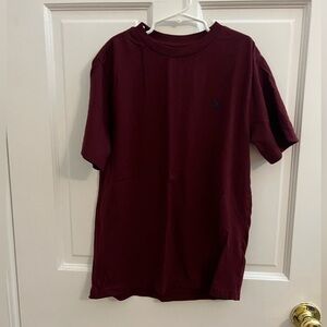 Boys polo by Ralph Lauren short sleeve shirt. Size youth medium. Maroon.